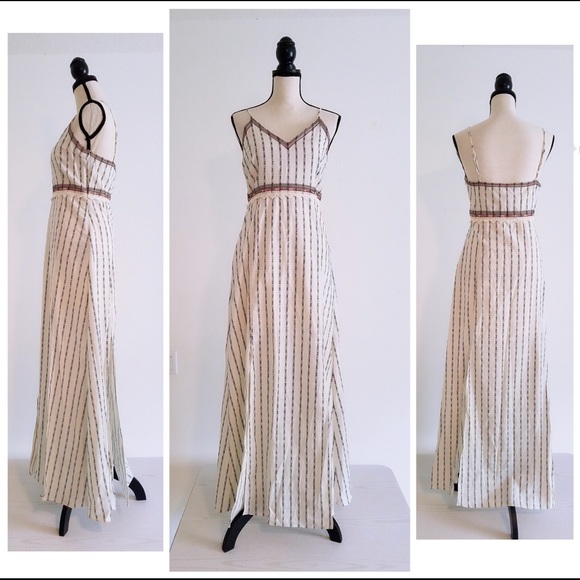 Cream Embroidery Detail Trendy Panel Maxi - Picture 3 of 7